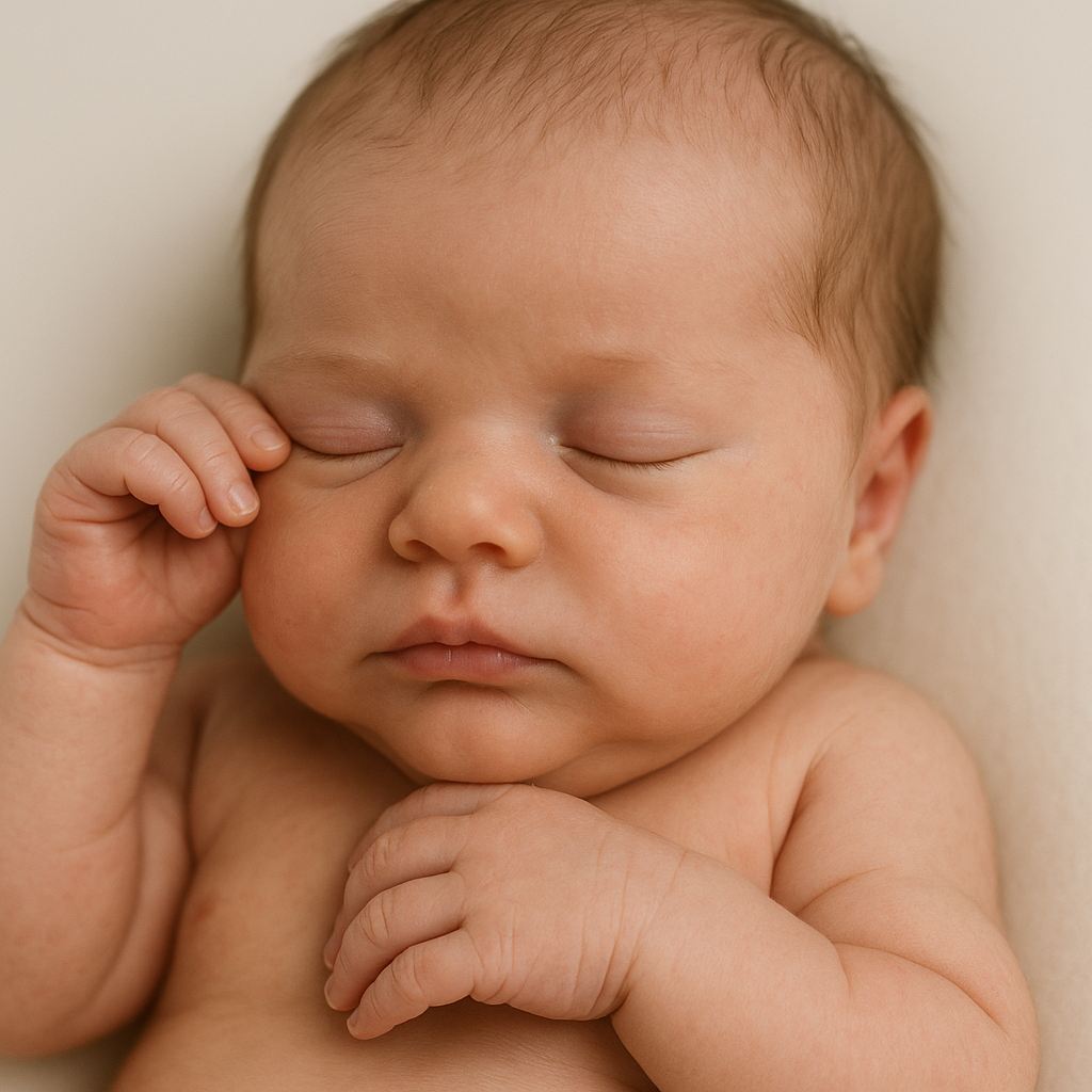 Photoreal newborn portrait 1